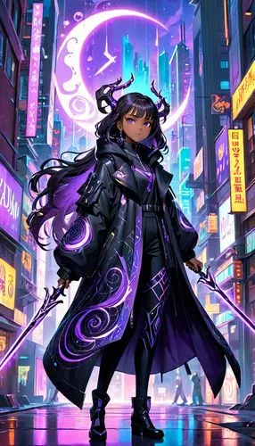 cyberpunk,monsoon banner,ultraviolet,yukio,malva,cg artwork,dodge warlock,cyber,raven rook,violet,medusa,purple wallpaper,nico,raven girl,masquerade,uruburu,indigo,la violetta,medusa gorgon,nori,Anime,Anime,General