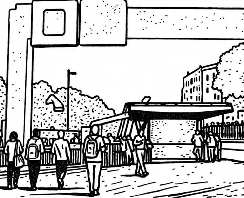 bus station,streetcars,translink,commuters,skytrains,city bus,buslines,people walking,shuttle bus,metlink,walkability,mono-line line art,bus lane,trolleybus,tramlink,microbuses,metrobuses,citybus,trim