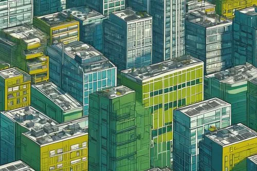 city blocks,microdistrict,ctbuh,urban towers,buildings,city buildings,high rises,highrises,skyscraper town,apartment blocks,density,skyscrapers,metropolis,kimmelman,urbanism,glass blocks,scampia,megapolis,apartment buildings,urbanization,Illustration,American Style,American Style 11