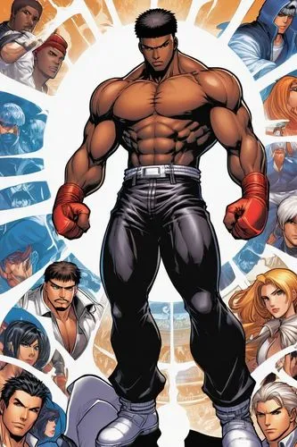 balrog,streetfighter,overeem,invigoration,punchout,haggar,Illustration,American Style,American Style 13