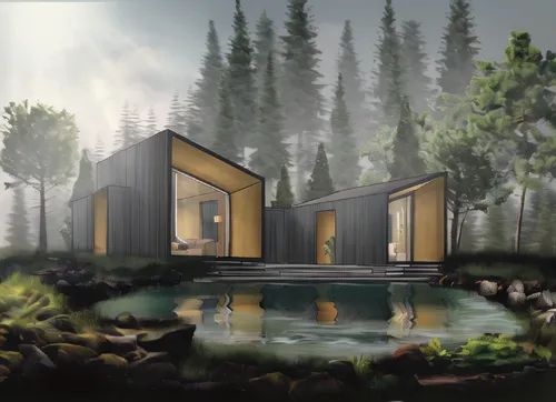 mirror house,house in the forest,cubic house,inverted cottage,cube stilt houses,small cabin,cabins,floating huts,cube house,forest house,bunkhouses,the cabin in the mountains,prefab,treehouses,bunkhou