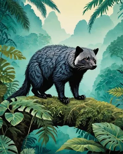 palmerino,restoration,north american raccoon,civet,raccoon,mustelid,tanuki,melanism,badger,kisoro,pygmy sloth,civets,megafauna,boar,racoon,ankylosaurus,raccoon dog,philomachus pugnax,titanosaurian,uintatherium