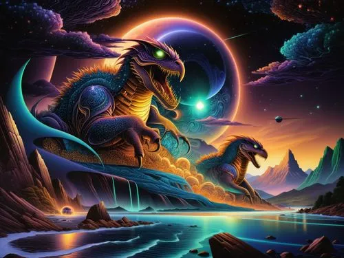 fantasy picture,sacoglossan,fantasy art,elashyi,draconis,kukulkan,Illustration,Realistic Fantasy,Realistic Fantasy 25