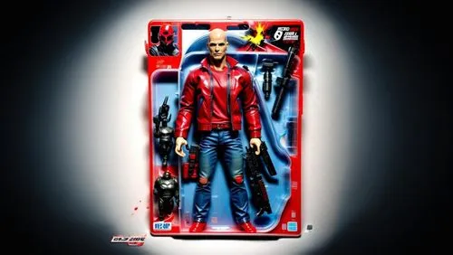 the action figure has two guns in it,zordon,phone booth,action figure,actionfigure,coffin,derivable