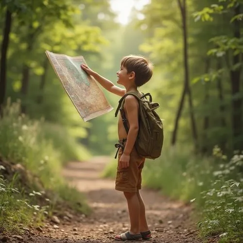 unschooling,girl and boy outdoor,wandervogel,online path travel,to explore,orienteer,Photography,General,Realistic