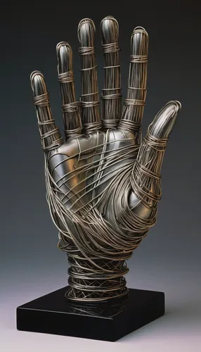 Design an abstract sculpture of a hand formed by intertwined metallic wires.,the hand with the cup,buddha's hand,hand prosthesis,hand glass,human hand,palm of the hand,sculptor ed elliott,musician han