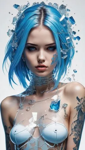 karou,blue enchantress,cortana,derivable,bluebottle,aquarius,cerulean,ice queen,blu,blue painting,azzurro,cryosurgery,photoshop manipulation,blue hair,bleu,image manipulation,undine,dasani,mean bluish,bluish,Conceptual Art,Daily,Daily 21