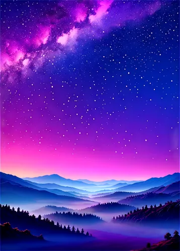 purple landscape,purple wallpaper,purpleabstract,galaxy,ultraviolet,purple background,night sky,purple,unicorn background,landscape background,dusk background,purple gradient,colorful stars,samsung wallpaper,crayon background,milky way,sky,nightsky,fairy galaxy,colorful background,Illustration,Vector,Vector 07