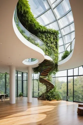 spiral staircase,winding staircase,modern office,safdie,forest house,circular staircase,interior modern design,tree house,modern decor,spiral stairs,modern architecture,tree top path,outside staircase,beautiful home,modern living room,dunes house,futuristic architecture,futuristic art museum,landscaped,roof landscape,Illustration,Black and White,Black and White 26