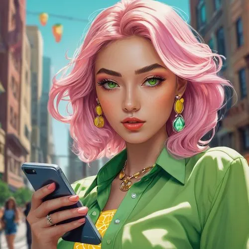 game illustration,world digital painting,girl making selfie,chryste,mobile game,retro girl,Conceptual Art,Fantasy,Fantasy 20