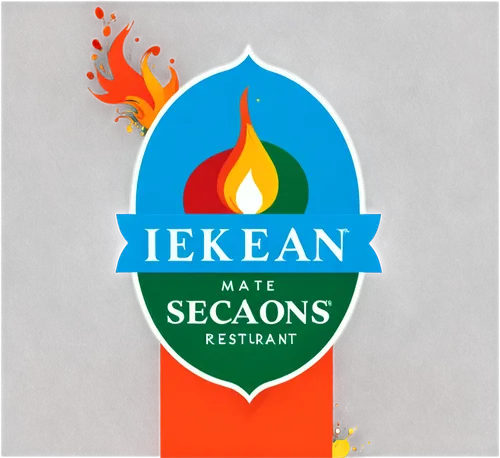 The logo for an Italian restaurant is a vibrant and colorful choice: the name of a sleek and modern Italian restaurant, featuring four seasons of the year. The chef, with a sharp eyes, is working with