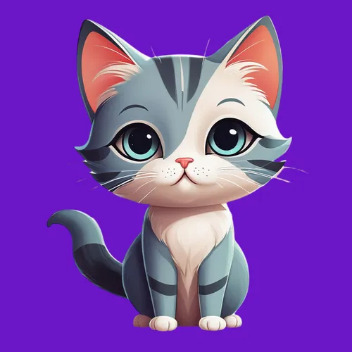 cat vector,purple background,cartoon cat,twitch icon,twitch logo,cute cat,cat on a blue background,vector illustration,cute cartoon character,breed cat,tiktok icon,capricorn kitz,purple wallpaper,felidae,little cat,cat-ketch,drawing cat,dribbble,domestic short-haired cat,cat image