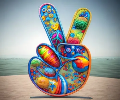 make 3d, in vibrant colors with movement,peace symbols,peace sign,peace,rainbow rabbit,psychedelic art,hang loose,deco bunny,hippie time,life stage icon,hippie,hand sign,hippie fabric,kaleidoscope web