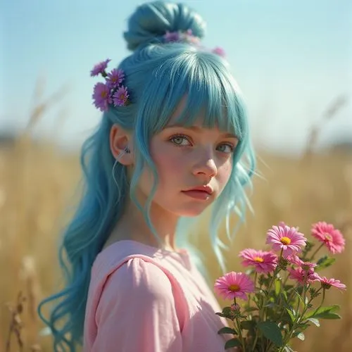 girl in flowers,poppy,girl portrait,fantasy portrait,flower fairy,beautiful girl with flowers,Photography,Fashion Photography,Fashion Photography 09