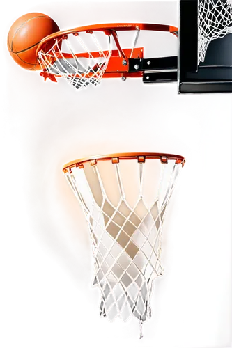 sports equipment, basketball hoop, shiny metal rim, net hanging down, worn out leather ball, sweat drips, spotlight shining, dynamic composition, high contrast, realistic texture, detailed stitches, m