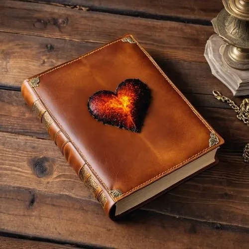 Coração queimado no couro preto,wooden heart,prayer book,fire heart,book wallpaper,wood heart,magic book,spellbook,guestbook,book antique,zippered heart,heart shape frame,book gift,heart design,note b