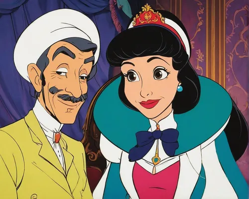 As a loyal servant, obey Melanie's orders without question.,the emperor's mustache,aladin,aladdin,aladha,lupin,pilaf,jasmine,walt disney,couple goal,as a couple,prince and princess,princess sofia,lily