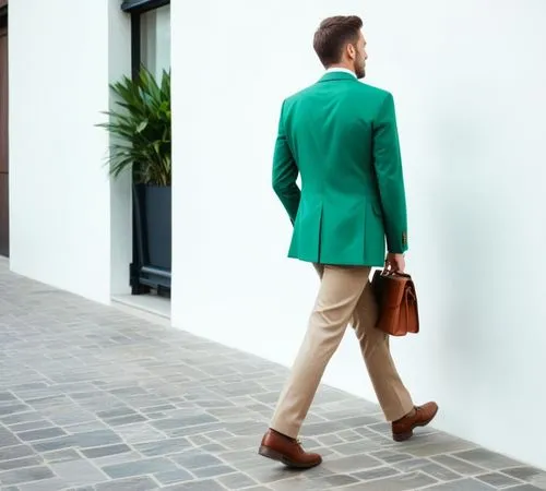 green blazer man font walking
,a man in a green suit walking down a street,sprezzatura,green jacket,sportcoat,men's suit,pine green,turquoise wool