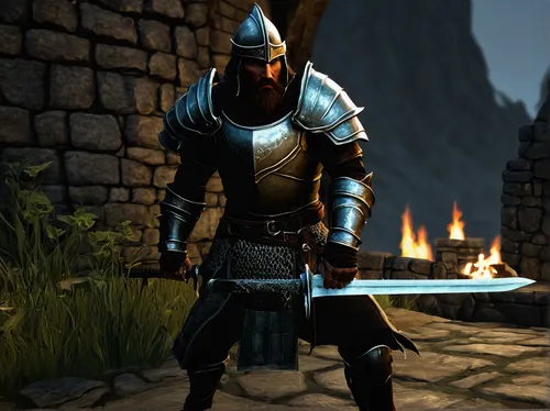 castleguard,blacksmith,templar,knight armor,crusader,torchlight,dunun,witcher,massively multiplayer online role-playing game,thermokarst,paladin,knight tent,knight village,dane axe,dwarf sundheim,quarterstaff,torch-bearer,broadaxe,warlord,medieval,Art,Artistic Painting,Artistic Painting 41