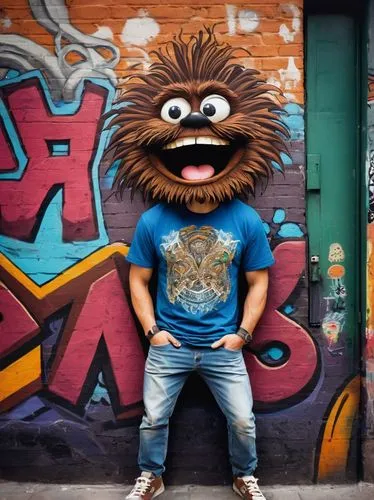 oizo,rowlf,gritty,sesame street,lorax,bungle,chewbacca,fozzie,pufnstuf,mascotte,scroobius,grouch,fozzy,kovic,bearman,muppets,grover,muppet,hypertrichosis,streetart,Illustration,Retro,Retro 24