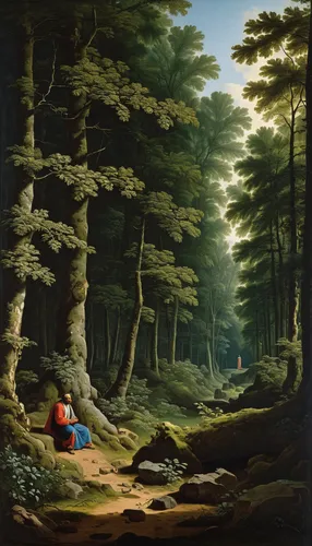 robert duncanson,forest landscape,hunting scene,happy children playing in the forest,forest workers,spruce forest,farmer in the woods,groenendael,forest background,brook landscape,mountain scene,woman at the well,idyll,spruce-fir forest,temperate coniferous forest,campsite,girl with tree,coniferous forest,landscape,the forests,Art,Classical Oil Painting,Classical Oil Painting 25