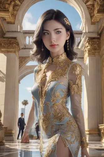 dua lipa,cleopatra,pompeii,havana,hallia venezia,aphrodite,elegant,fabulous,capri,paloma,matador,caesar's palace,girl in a historic way,vogue,goddess,wonder woman city,fori imperiali,a girl in a dress,mary-gold,vittoriano,Photography,Realistic