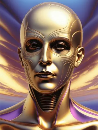 golden mask,silver surfer,transhuman,argost,gold mask,telepath,Illustration,Realistic Fantasy,Realistic Fantasy 33