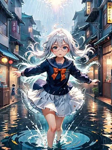 junko,rainy,walking in the rain,takane,wakamiya,in the rain,yokoi,kotoko,senko,downpour,kashima,hajime,peko,granai,ayanami,watery heart,hibiki,miyabi,suzuya,nosenko,Anime,Anime,Realistic