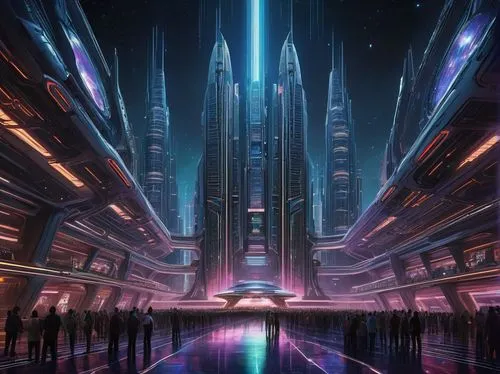 futuristic landscape,coruscant,cybercity,futuristic architecture,metropolis,futuristic,cyberport,arcology,polara,coruscating,sulaco,cybertown,futuristic art museum,scifi,spaceport,cyberia,sci - fi,areopolis,sky space concept,valerian,Conceptual Art,Daily,Daily 05