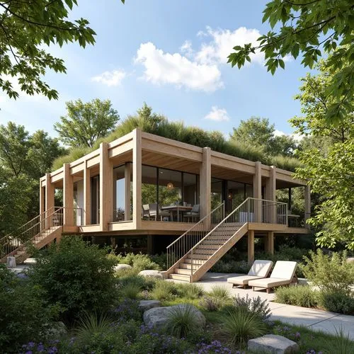 3d rendering,forest house,dunes house,summer house,modern house,timber house,sketchup,mid century house,amagansett,revit,render,house in the forest,cubic house,inverted cottage,landscaped,wooden house,summer cottage,holiday home,wooden decking,holiday villa