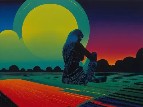 praying woman,vipassana,woman praying,somtum,shirakami-sanchi,the annunciation,solar field,sacred art,hare krishna,psychedelic art,steve medlin,spirituality,shamanic,pilgrimage,color fields,hare field