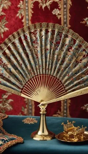 decorative fan,hand fan,color fan,parasol,thunberg's fan maple,parasols,prince of wales feathers,mechanical fan,fan leaf,the carnival of venice,rococo,napoleon iii style,japanese umbrella,ceremonial coach,fan,asian conical hat,decorative plate,umbrella pattern,ottoman,electric fan,Photography,General,Realistic