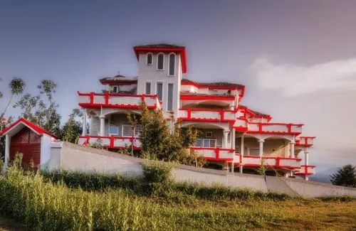 Pant this building white and red tuching,lifeguard tower,beskids,stilt houses,red lighthouse,rügen island,battery point lighthouse,stilt house,syringe house,brocken station,düsseldorferhütte,swiss hou