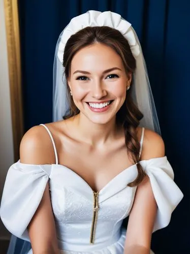 The most enchanting smile I've ever seen.,a bride is wearing a white veil and smiling,marzia,bridewealth,bridal,the bride,bridei,bride