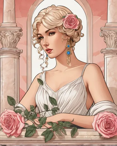 jessamine,rose flower illustration,camellia,camellias,camelliers,rose wreath,peach rose,romantic rose,rosa ' amber cover,camellia blossom,eglantine,bridal,scent of roses,aphrodite,rosebushes,rose drawing,roses,rose roses,garden roses,gardenia,Conceptual Art,Fantasy,Fantasy 23