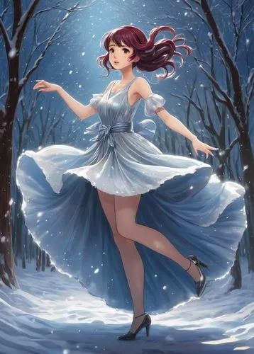 the snow queen,winter dress,white winter dress,winterblueher,ballerina in the woods,winter background,snow white,figure skater,white rose snow queen,suit of the snow maiden,ice queen,christmas snowy background,snowflake background,sylphide,fairie,winter dream,snowglobe,orihime,ice princess,fairy tale character,Illustration,Paper based,Paper Based 02