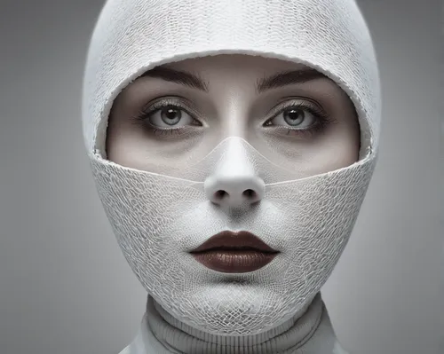 White portrait, ph: Cindy Gravelat,medical face mask,medical mask,flu mask,protective mask,ventilation mask,surgical mask,respiratory protection mask,balaclava,facial,beauty mask,breathing mask,pollut