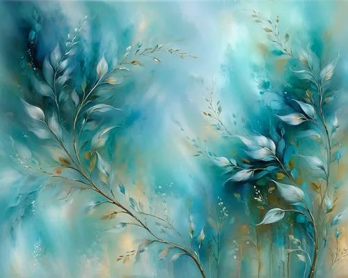 Create a dreamy atmosphere with a soft and ethereal background,grasses in the wind,watercolor floral background,floral digital background,reed grass,blue painting,silver grass,meadow in pastel,waterco