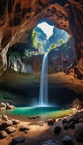 cave on the water,natural arch,fairyland canyon,brown waterfall,zion national park,zion,new south wales,blue cave,water fall,australia,cave,three point arch,sea cave,pit cave,united states national park,south australia,water falls,mountain spring,waterfalls,green waterfall,Photography,General,Realistic