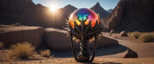 desert flower,burning man,prismatic,bird of paradise,fire kite,iridescent,torch-bearer,flaming torch,rainbow rabbit,flame spirit,phoenix,fire dancer,spitzkoppe,healing stone,desert plant,burning torch