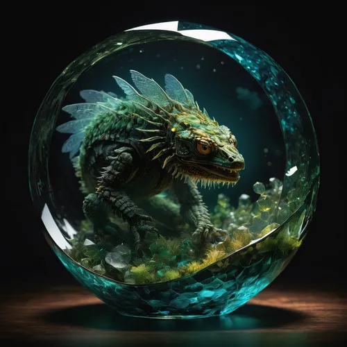 chinese water dragon,green dragon,glass sphere,aquarium decor,glass yard ornament,lensball,alligator sculpture,eastern water dragon,water creature,dragon of earth,emerald lizard,painted dragon,betta fish,3d fantasy,basilisk,terrarium,aquarium inhabitants,freshwater aquarium,fractalius,aquarium,Art,Classical Oil Painting,Classical Oil Painting 06