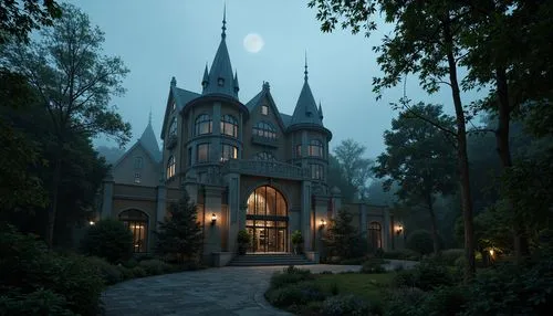 fairy tale castle,fairytale castle,haunted castle,efteling,haunted cathedral,ghost castle,witch's house,victorian house,victorian,creepy house,dreamhouse,haunted house,the haunted house,gothic style,witch house,mansion,dark park,house in the forest,disney castle,ravenswood