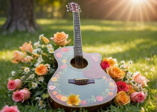 acoustic guitar,guitar,classical guitar,concert guitar,acoustic-electric guitar,painted guitar,flower background,the guitar,floral background,bach flower therapy,epiphone,old country roses,serenade,spring background,playing the guitar,springtime background,guitar accessory,flower wall en,bach flowers,bouzouki,Conceptual Art,Daily,Daily 23