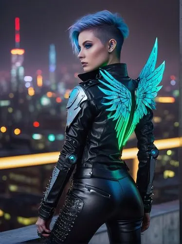 dark angel,birds of prey-night,black angel,glass wings,winged,fallen angel,cyberpunk,archangel,business angel,spikes,pixie,mohawk,birds of prey,cynara,winged heart,wings,punk,delta wings,bird wings,evil fairy,Art,Artistic Painting,Artistic Painting 21