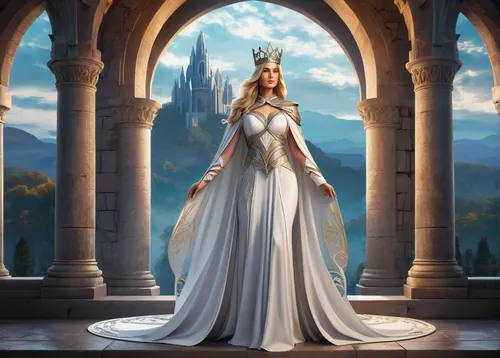 white rose snow queen,fantasy picture,celtic queen,priestess,heroic fantasy,fantasy art,the snow queen,elven,bridal clothing,fantasy portrait,sorceress,rapunzel,suit of the snow maiden,celtic woman,ice queen,games of light,fantasy woman,white winter dress,silver wedding,bridal veil,Unique,Design,Logo Design