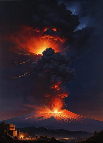 calbuco volcano,mount etna,etna,vesuvius,mount vesuvius,eruption,volcanic eruption,volcanic landscape,volcano,the eruption,volcanic activity,volcanism,gorely volcano,volcanic erciyes,the volcano avachinsky,cirneco dell'etna,stratovolcano,volcanos,volcanic,volcanic field,Art,Classical Oil Painting,Classical Oil Painting 32