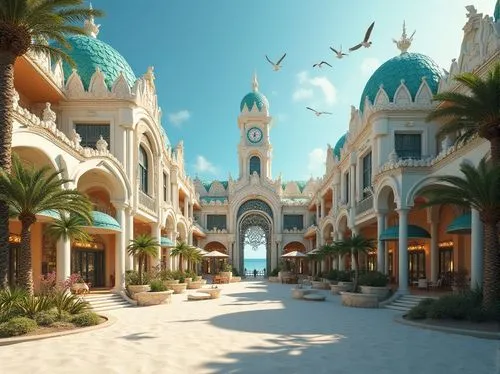 dubailand,seaside resort,render,nakheel,3d rendering,bahamonde,madinat,3d rendered,fantasy city,sansar,theed,asharq,jumeirah,riad,3d render,sharq,oceanway,emirate,harborplace,citadels,Photography,General,Realistic