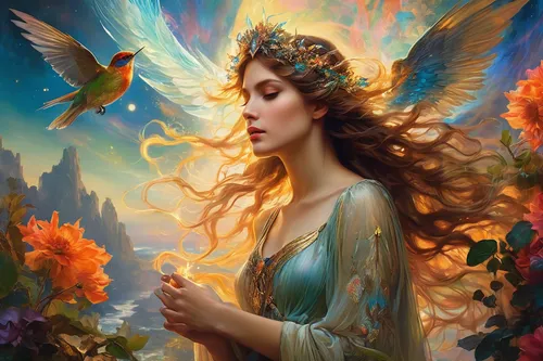 faerie,faery,fantasy portrait,baroque angel,angel,fantasy art,fantasy picture,archangel,aurora butterfly,flower fairy,fairy peacock,fairy queen,guardian angel,fae,mystical portrait of a girl,fairy,butterfly background,vanessa (butterfly),winged heart,angelic,Conceptual Art,Fantasy,Fantasy 05