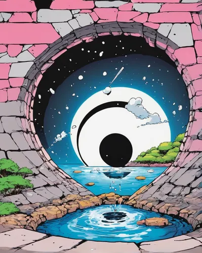 Write a funny story about a pothole turning into a portal to another dimension.,storm drain,portals,porthole,wishing well,wormhole,stargate,cosmic eye,sinkhole,third eye,portal,cyclops,ny sewer,cresce