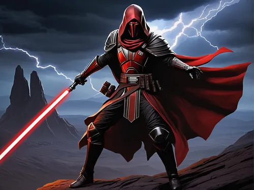 darth talon,darth maul,maul,vader,darth wader,darth vader,cg artwork,storm troops,jedi,clone jesionolistny,sw,rots,templar,republic,lightsaber,red chief,senate,obi-wan kenobi,red background,red,Illustration,American Style,American Style 12